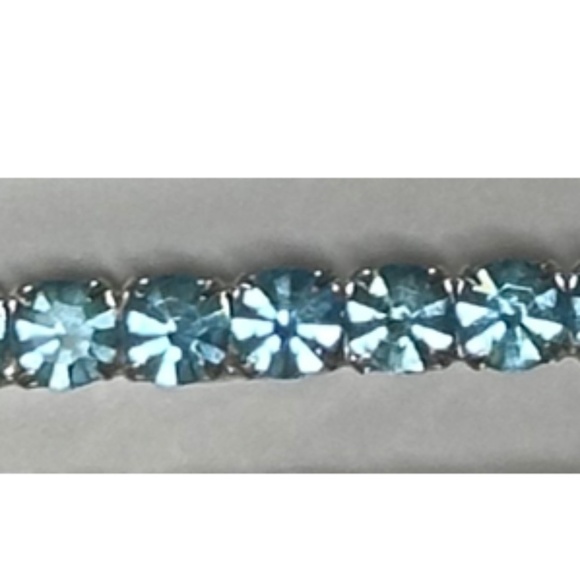 Danny Pollak Blue Topaz Swarovski Crystal Bobby Pin (#1) - approx. 2.5 in. long - Picture 6 of 12